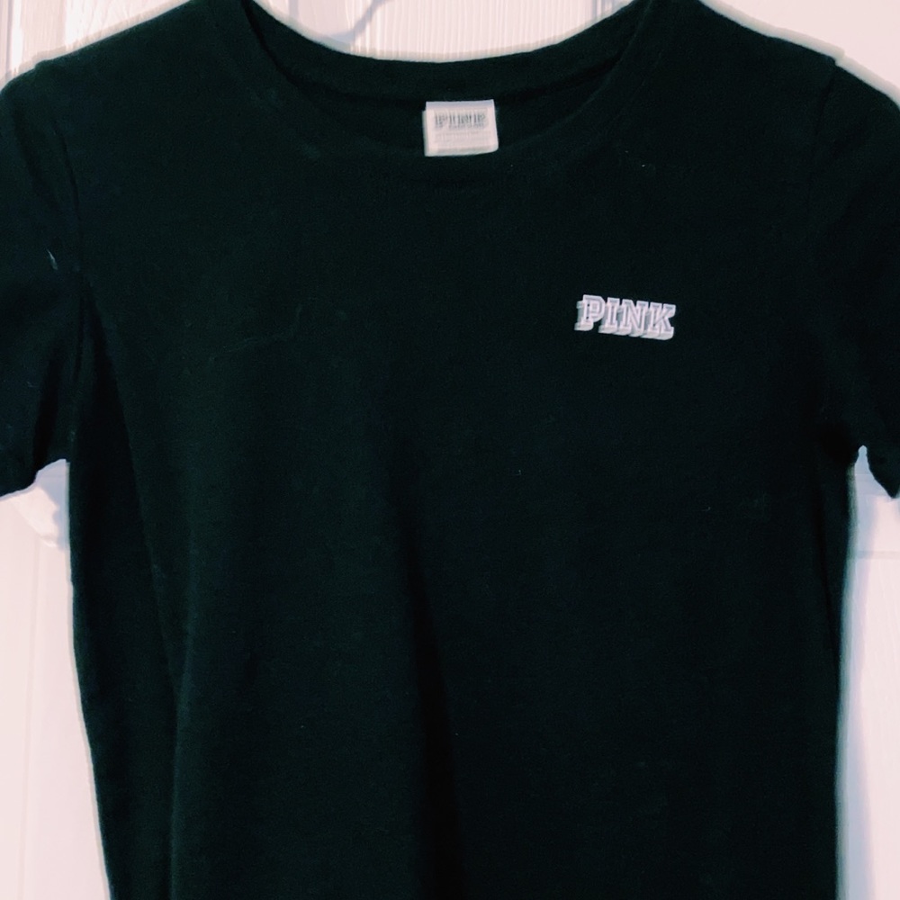 Cute pink black tee